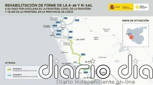 Gobierno adjudica 22,7 millones para la rehabilitación del firme en 46 kilómetros de la A-48 y la N-340 en Cádiz