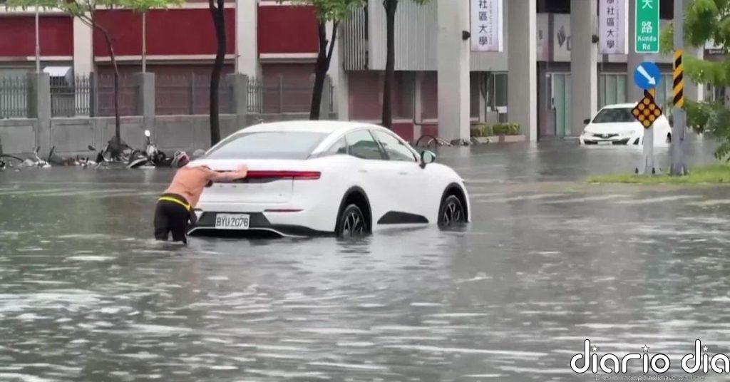 Graves inundaciones en Taiwan por las lluvias torrenciales