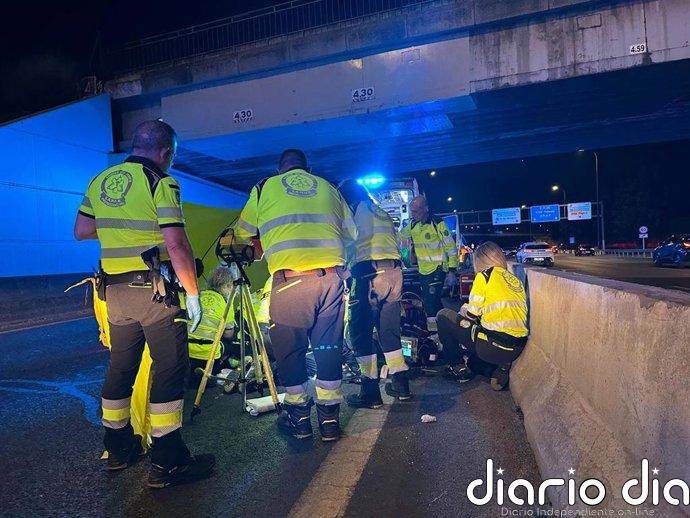 Herido de gravedad un hombre de 46 años tras ser atropellado cuando intentaba cruzar la M-30 en Arganzuela