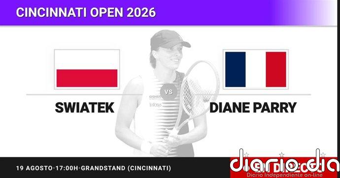 Iga Swiatek - Diane Parry, en directo hoy: sigue el partido de Cincinnati Open