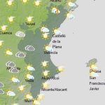 Intervalos nubosos, precipitaciones débiles y dispersas y máximas en descenso este miércoles en la Comunitat Valenciana