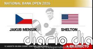 Jakub Mensik - Ben Shelton, en directo hoy: sigue el partido de National Bank Open