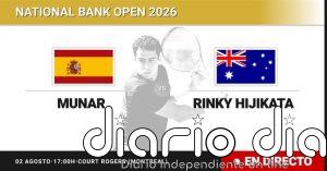 Jaume Munar - Rinky Hijikata, en directo hoy: sigue el partido de National Bank Open