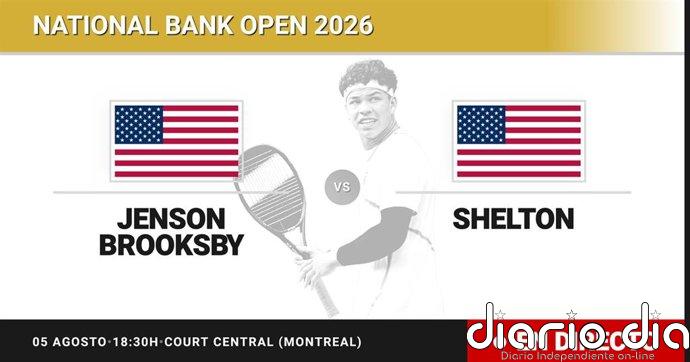Jenson Brooksby - Ben Shelton, en directo hoy: sigue el partido de National Bank Open