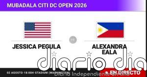 Jessica Pegula - Alexandra Eala, en directo hoy: sigue el partido de Mubadala Citi DC Open