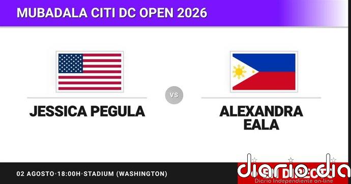 Jessica Pegula - Alexandra Eala, en directo hoy: sigue el partido de Mubadala Citi DC Open