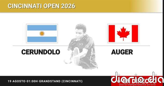 Juan Manuel Cerundolo - Felix Auger-Aliassime, en directo hoy: sigue el partido de Cincinnati Open
