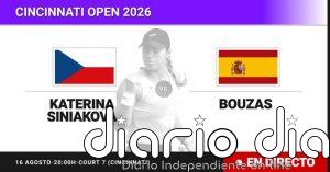 Katerina Siniakova - Jessica Bouzas Maneiro, en directo hoy: sigue el partido de Cincinnati Open