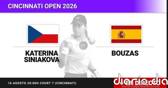 Katerina Siniakova - Jessica Bouzas Maneiro, en directo hoy: sigue el partido de Cincinnati Open