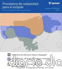 La AEMET prevé despejado en el sur y Liébana y posibles nubes en el centro y litoral el día del eclipse