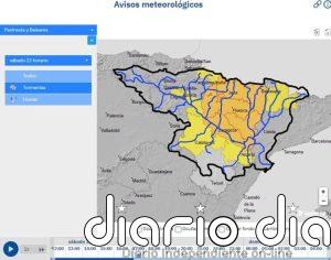 La CHE alerta de posibles crecidas súbitas en cauces menores y barrancos ante los avisos por lluvias