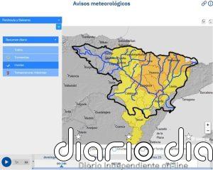 La CHE recuerda la posibilidad de crecidas súbitas en barrancos y cauces menores este domingo