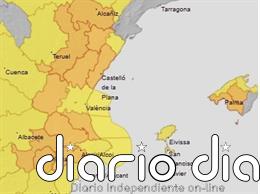 La Comunitat Valenciana está en aviso naranja por tormentas fuertes que pueden ir acompañadas de granizo