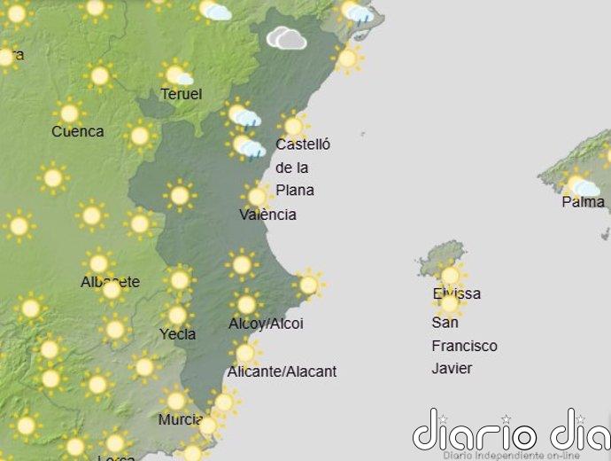 La Comunitat Valenciana está este martes en aviso amarillo por calor y tormentas