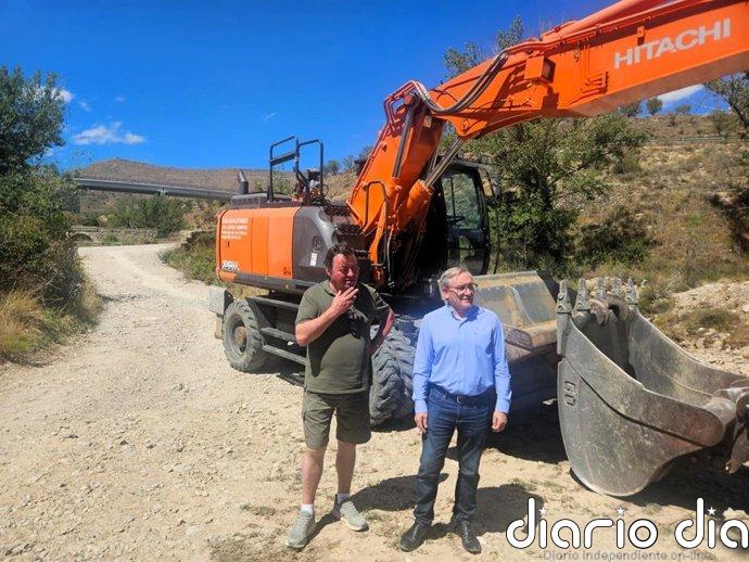 La DPT actúa de urgencia para reparar los caminos dañados por la tromba de agua en Cantavieja y Mirambel
