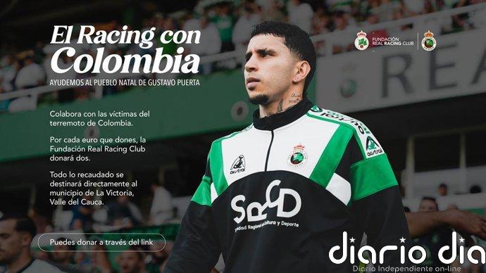 La Fundación Racing donará dos euros a Colombia por cada uno que aporte la afición