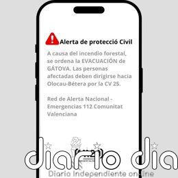 La Generalitat ordena evacuar Gátova por el incendio de Segorbe