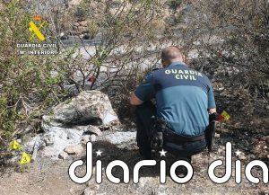 La Guardia Civil investiga a un hombre por provocar un incendio forestal con una hoguera en Mazarrón