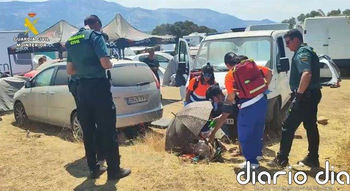 La Guardia Civil sigue desplegada en la rave de La Granja para impedir la llegada de nuevos asistentes