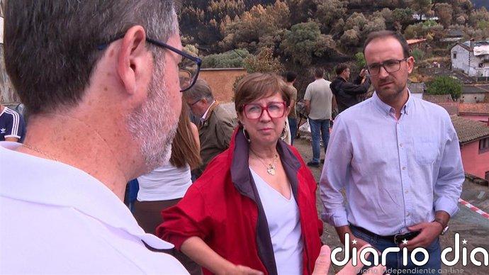 La Junta actuará en el incendio de Las Hurdes para prevenir el arrastre de cenizas y garantizar el abastecimiento
