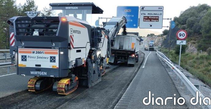 La Junta invierte 3,5 millones de euros en la renovación del firme de la A-92 en la provincia de Granada