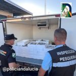La Policía Adscrita y la Inspección Pesquera de la Junta de Andalucía incautan 264 kilos de pescado inmaduro
