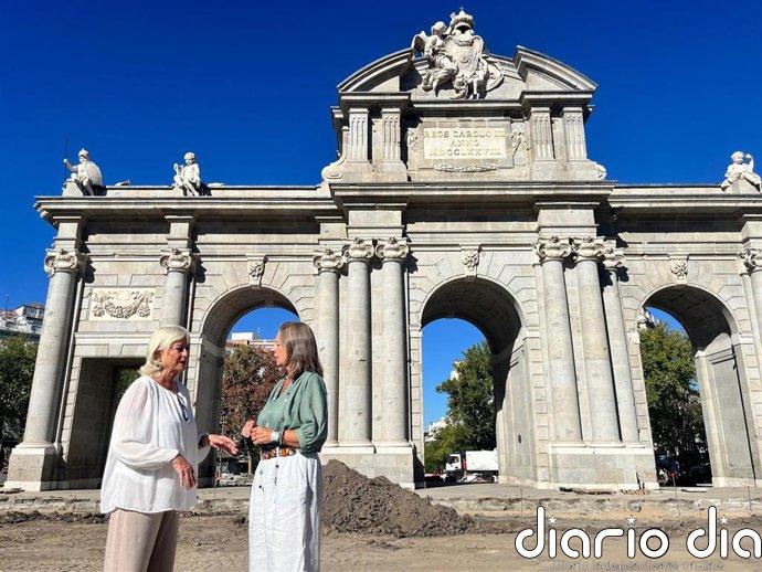 La Puerta de Alcalá será transitable para los peatones a finales de año