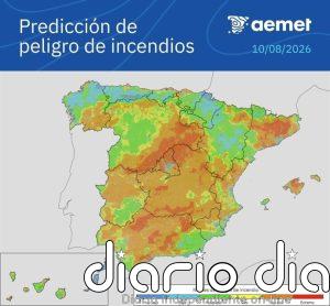 La semana empieza con peligro de incendios muy alto en buena parte de la Península y Baleares