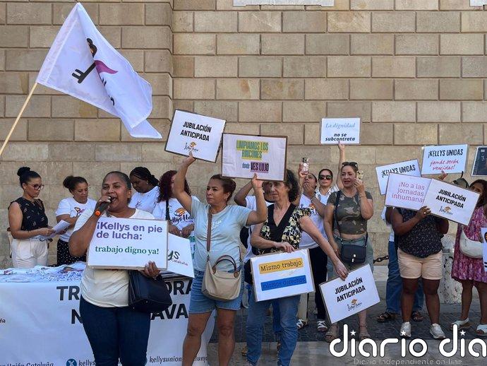 Las 'kellys' se concentran en Barcelona para pedir condiciones dignas y jubilación anticipada
