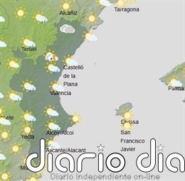 Las temperaturas máximas bajan en buena parte de la Comunitat y se pueden dar tormentas en el interior de la mitad norte