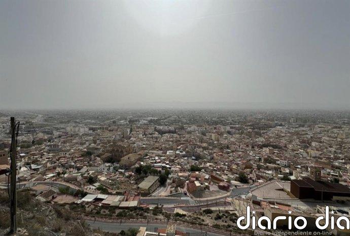 Lorca prevé un incremento de las partículas PM10 por la entrada de una masa de aire africano este martes
