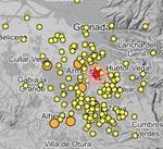 Los terremotos de magnitud 2 o más se vuelven a dejar sentir este jueves en La Vega en Granada