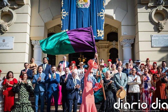 Málaga peregrina en la romería de la Victoria, con María Barranco como abanderada