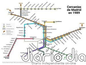 Medio siglo de la línea Aluche-Móstoles que dio origen a la C-5 y explica la ausencia de una C-6 en el mapa de Cercanías