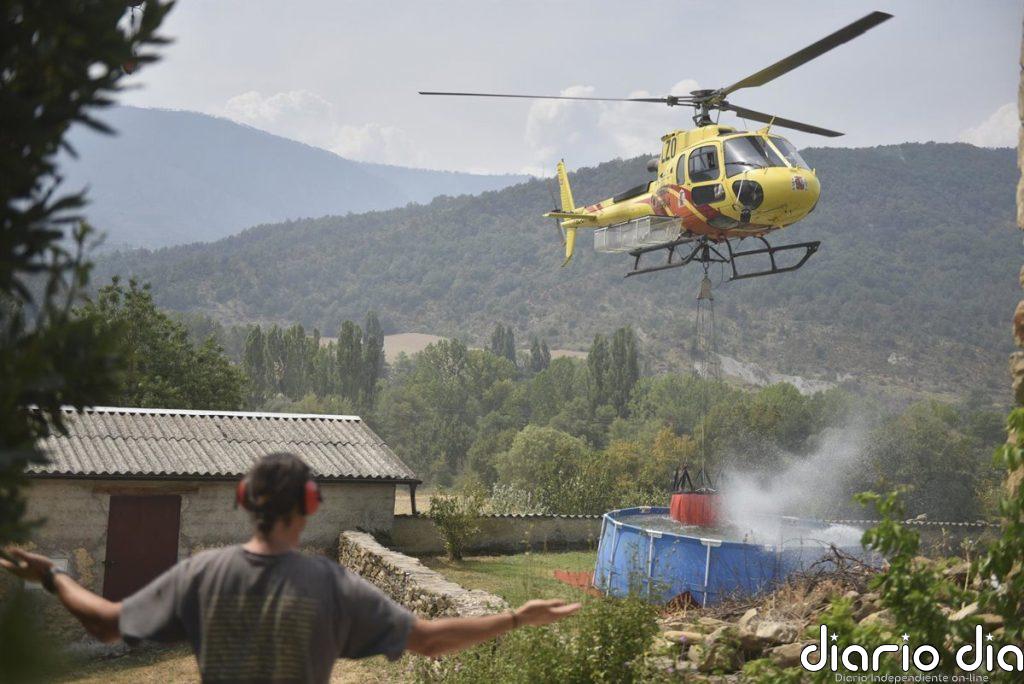 MITECO despliega 13 medios aéreos y 5 brigadas para extinguir los fuegos en Huesca, Cáceres, Navarra y Portugal