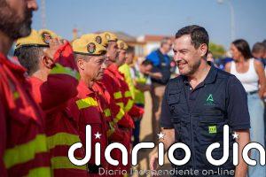 Moreno anuncia se espera que 141 desalojados por el incendio de Niebla (Huelva) puedan regresar a sus casas este viernes