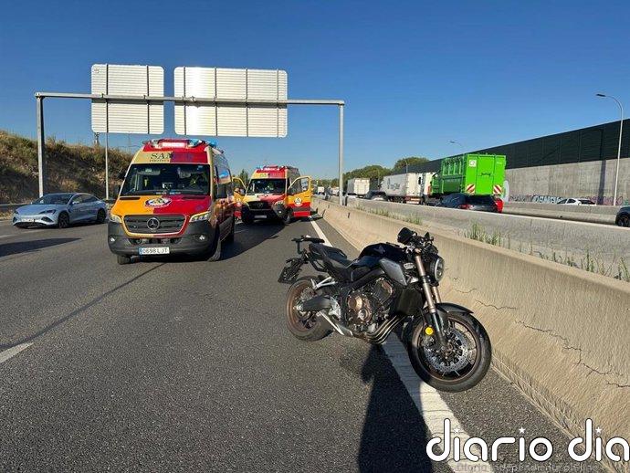 Muy grave un motorista de 52 años al sufrir un accidente en la M-40