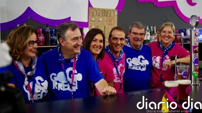 Numerosos representantes del PNV, encabezados por Esteban y Ansola, harán barra este martes en la txosna Gogorregi