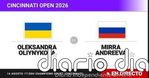 Oleksandra Oliynykova - Mirra Andreeva, en directo hoy: sigue el partido de Cincinnati Open