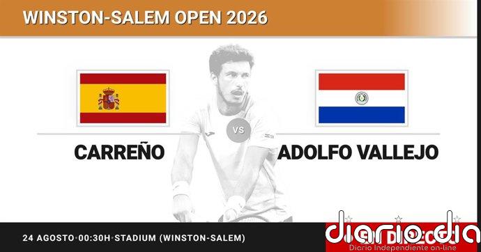 Pablo Carreno Busta - Adolfo Vallejo, en directo hoy: sigue el partido de Winston-Salem Open