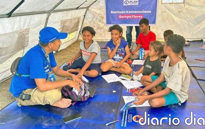 Plan International advierte de que la escolarización de 25.000 niños está en riesgo en Indonesia tras el terremoto