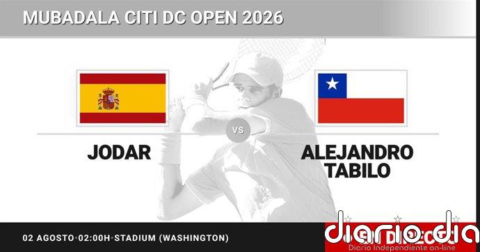 Rafael Jodar - Alejandro Tabilo, en directo hoy: sigue el partido de Mubadala Citi DC Open