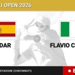 Rafael Jodar - Flavio Cobolli, en directo hoy: sigue el partido de Cincinnati Open