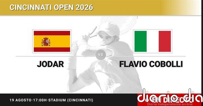 Rafael Jodar - Flavio Cobolli, en directo hoy: sigue el partido de Cincinnati Open