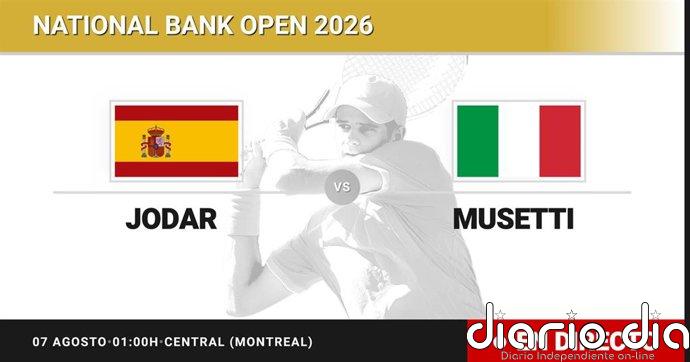 Rafael Jodar - Lorenzo Musetti, en directo hoy: sigue el partido de National Bank Open