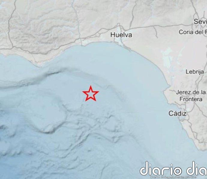 Registrado este domingo un terremoto de magnitud 2,5 en el Golfo de Cádiz