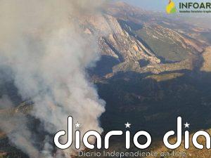 Registrado un incendio forestal en Loporzano (Hoya de Huesca) como consecuencia de una tormenta