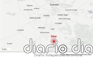 Registrado un nuevo sismo, de magnitud 3,4, con epicentro en el municipio granadino de Dílar