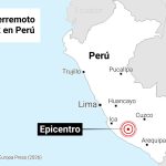 Registrado un terremoto de magnitud 7,2 en el sur de Perú