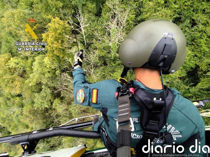 Rescatado un montañero con el hombro dislocado en los Picos de Europa